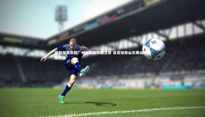 九游体育官方入口|徐新深情告别广州队致谢知遇之恩 自宣加盟山东泰山开启新阶段